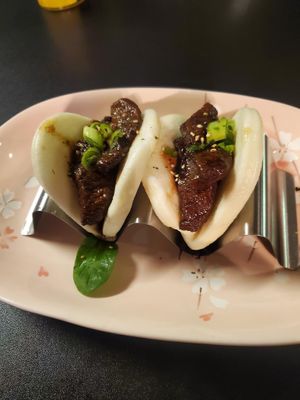 Bao buns #Veganuary at Hidden Leaf Cafe in Columbus