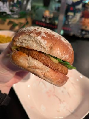 Red hot habanero sando at Hidden Leaf Cafe in Columbus