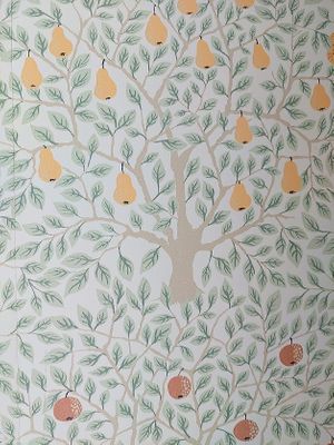 Cute wallpaper. Look in the bathrooms too at The Station Market & Cafe in Frederick