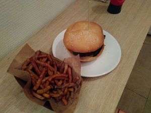 With fries at VG in Paris