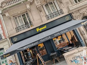 Facade at Veganil in Paris
