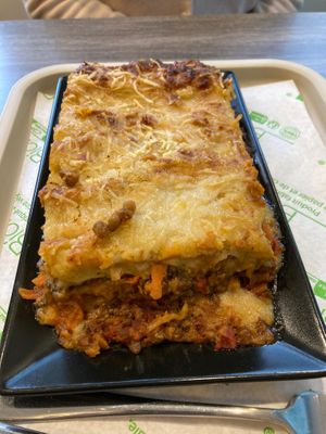 Lasagna at Veganil in Paris