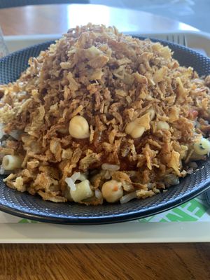 Macaroni paella dish  at Veganil in Paris