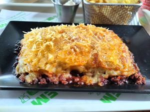 Moussaka at Veganil in Paris