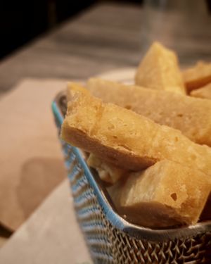 
Panisse fries

Homemade fried chickpea paste
 at Veganil in Paris