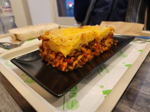 Lasagna at Veganil in Paris