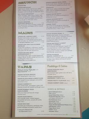 Menu at Consurio Lounge in Caerphilly