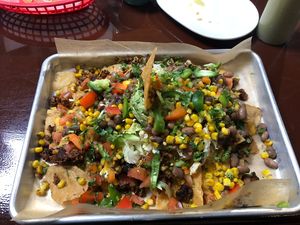  Chorizo Vegan nachos 🤤  at Cervantino's 2 in Palos Heights