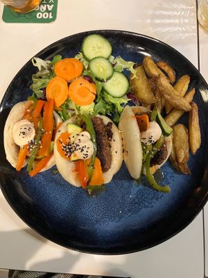 Taco bao beyond burger  at NāNā in Fuerteventura