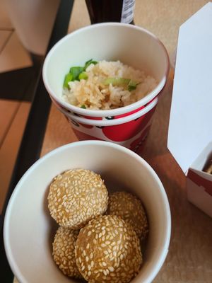 Sesame balls n rice at Bao-Ing-Out - Valley River Center in Eugene