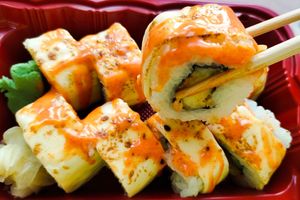 Super delicious maki at Teng Bespoke Vegetarian Restaurant - 藤 in Central Singapore