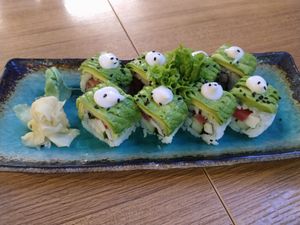 Avocado maki $16 at Teng Bespoke Vegetarian Restaurant - 藤 in Central Singapore