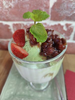 Vegan chendol ice cream at Teng Bespoke Vegetarian Restaurant - 藤 in Central Singapore