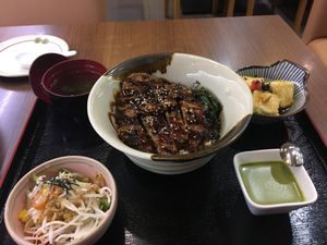 Roasted Mock Meat Don Set - Got 30% discount for me because lunch time set. at Teng Bespoke Vegetarian Restaurant - 藤 in Central Singapore