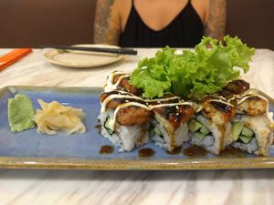 Delicious crispy rolls! at Teng Bespoke Vegetarian Restaurant - 藤 in Central Singapore