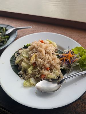 Vegetable Fried rice at Baan Rim Nam Riverside in Surat Thani