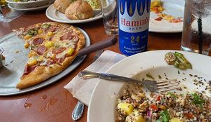 Jerk tofu bowl and vegan Hulapeno pizza!  at Pizza Luce - Downtown in Minneapolis