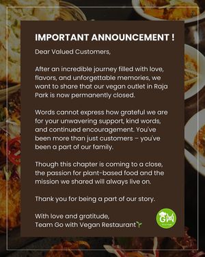 📢 Important Announcement at Go with Vegan in Jaipur