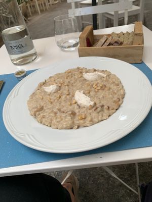 risotto alle castagne - chestnut risotto at La Casina di Alice in Livorno