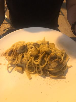 Spaghetti with porcini mushrooms   at La Casina di Alice in Livorno