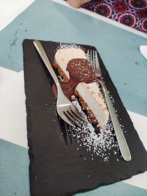 Cheesecake al cioccolato at La Casina di Alice in Livorno