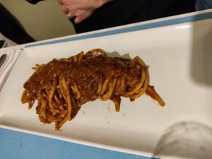 Spaghettone al ragù di lenticchie at La Casina di Alice in Livorno