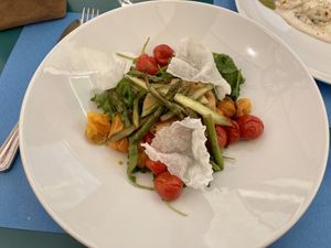 Tomino con asparagi   at La Casina di Alice in Livorno