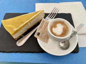  Cheesecake con marmellata di limone e fichi  at La Casina di Alice in Livorno