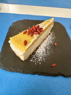 Cheesecake con gelatina alla frutta   at La Casina di Alice in Livorno