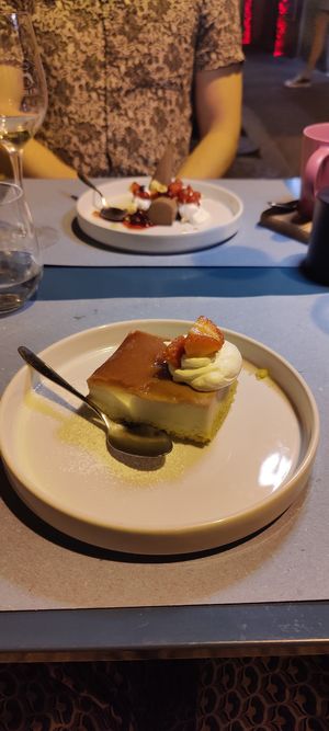 Vegan cheese cake at La Casina di Alice in Livorno