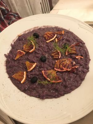 Blueberry rice at La Casina di Alice in Livorno