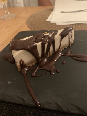 Cheesecake with chocolate  at La Casina di Alice in Livorno