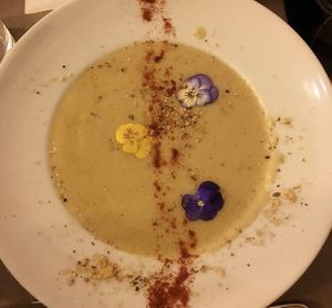 Creamy topinambur soup  at La Casina di Alice in Livorno