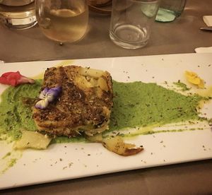 Potato and asparagus gratin  at La Casina di Alice in Livorno