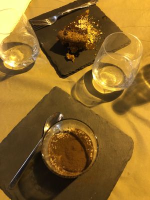 Tiramisù and carrot/chocolate cake. at La Casina di Alice in Livorno