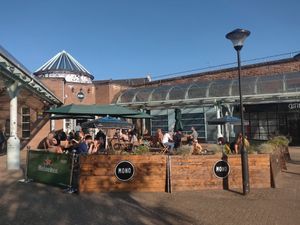 outside at Mono in Glasgow