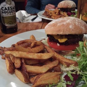 perfect seitan burgers!  at Mono in Glasgow