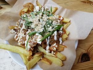 Gado gado fries at Mono in Glasgow