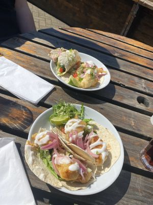 Vegan fish tacos   at Mono in Glasgow