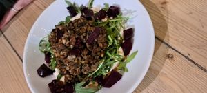 Haggis filled mushroom at Mono in Glasgow