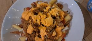 Kebab loaded fries at Mono in Glasgow