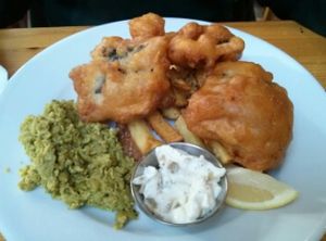 To-fish n chips at Mono in Glasgow