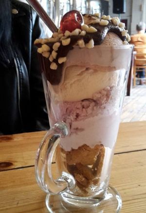 Brilliant ice cream sundae at Mono! at Mono in Glasgow