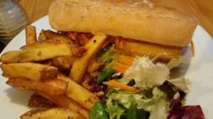 Banh mi with chips at Mono in Glasgow