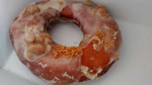 Salted caramel and Biscoff doughnut at Mono in Glasgow