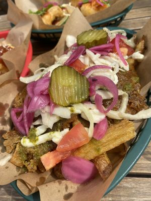 Loaded fries   at Mono in Glasgow