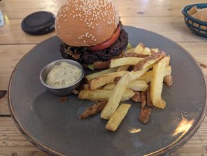 Haggis burger at Mono in Glasgow