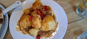 Spicy peanut cauliflower at Mono in Glasgow