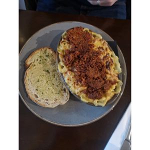Mono Mac & Cheese With Garlic Bread ( N'duja On Top ). at Mono in Glasgow