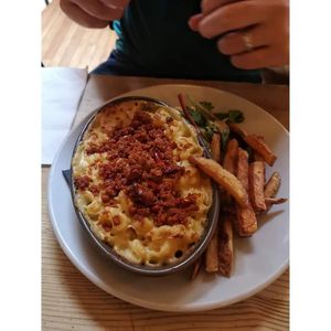 Mono Mac & Cheese With Chips ( N'duja On Top ). at Mono in Glasgow